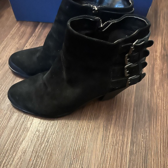 SAM EDLEMAN LEATHER BUCKLE ANKLE BOOTIES SIZE 10 - Picture 8 of 16